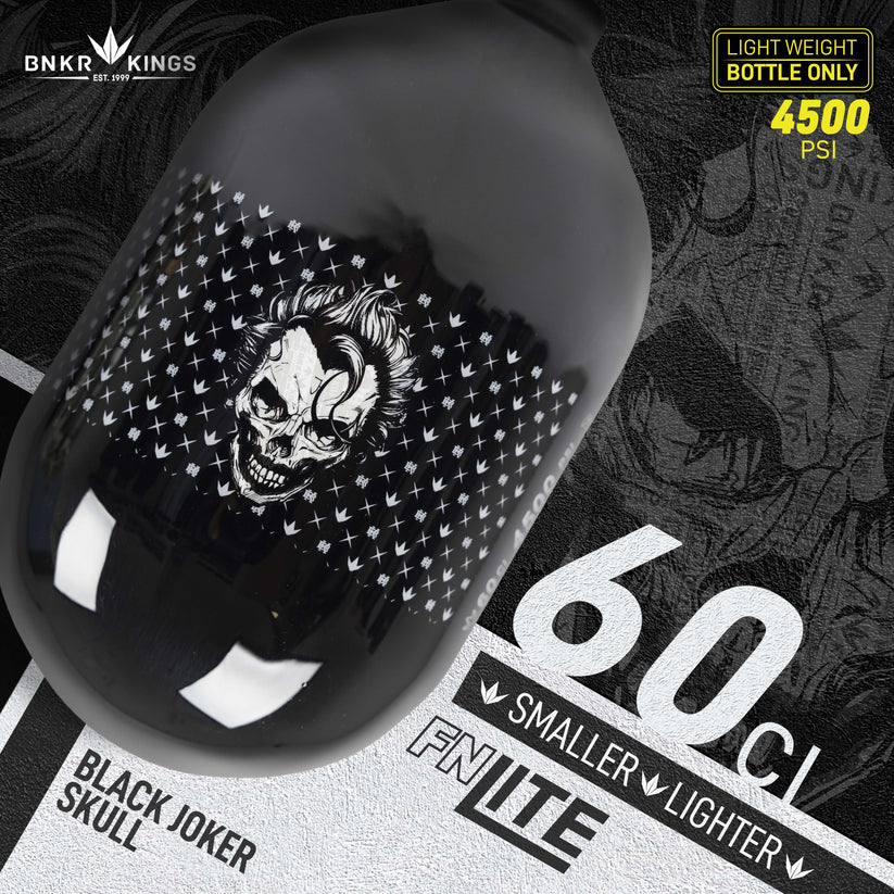 Bunkerkings FN Lite Air Bottle Only - 4500psi - Black Joker Skull