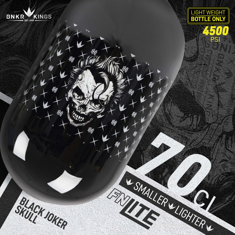 Bunkerkings FN Lite Air Bottle Only - 4500psi - Black Joker Skull